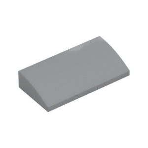 LEGO 88930 Brick Curved 2 x 4 x 2/3 No Studs, with Bottom Tubes (Light Bluish Gray)