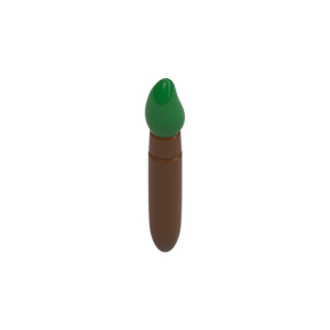 LEGO Equipment 93552pat0002 Paint Brush with Green Tip Pattern (Reddish Brown)