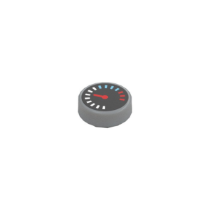 LEGO 98138pr0186 Tile Round 1 x 1 with Gauge Print (Light Bluish Gray)