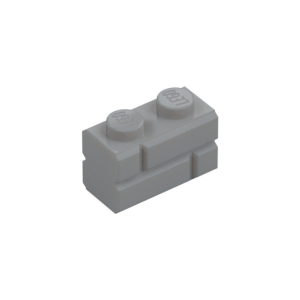 LEGO 98283 Brick Special 1 x 2 with Masonry Brick Profile (Light Bluish Gray)